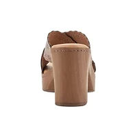 Qamra Block Heel Square Toe Slip-on Dress Sandals