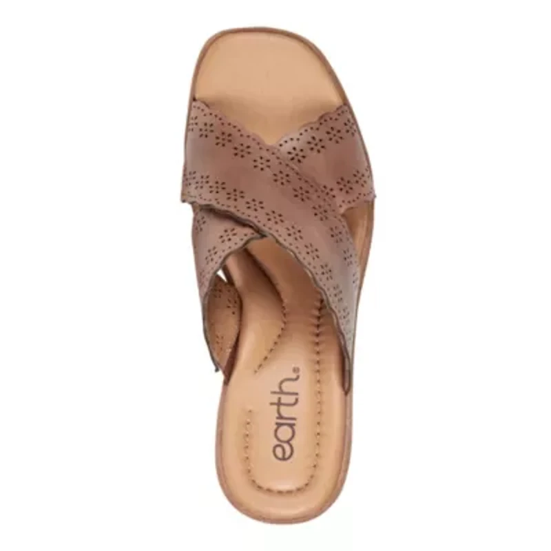 Qamra Block Heel Square Toe Slip-on Dress Sandals