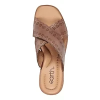 Qamra Block Heel Square Toe Slip-on Dress Sandals