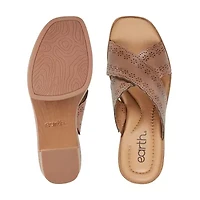 Qamra Block Heel Square Toe Slip-on Dress Sandals