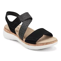 Reston Round Toe Strappy Casual Flat Sandals