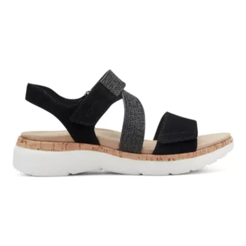 Reston Round Toe Strappy Casual Flat Sandals