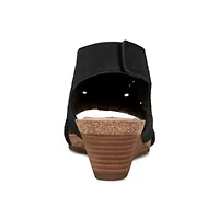 Halin Round Toe Casual Slingback Wedge Sandals