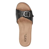 Haisly Round Toe Block Heel Slip-on Sandals