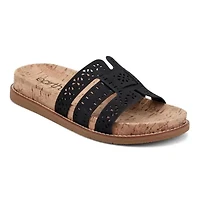 Fairren Slip-on Round Toe Casual Flat Sandals