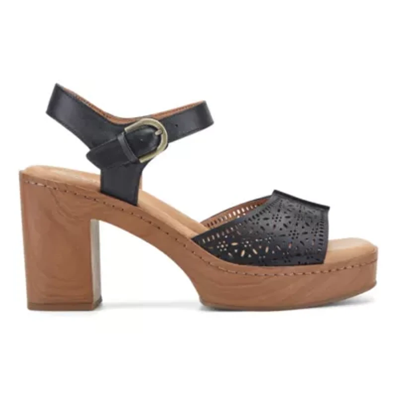 Quinty Block Heel Square Toe Dress Sandals