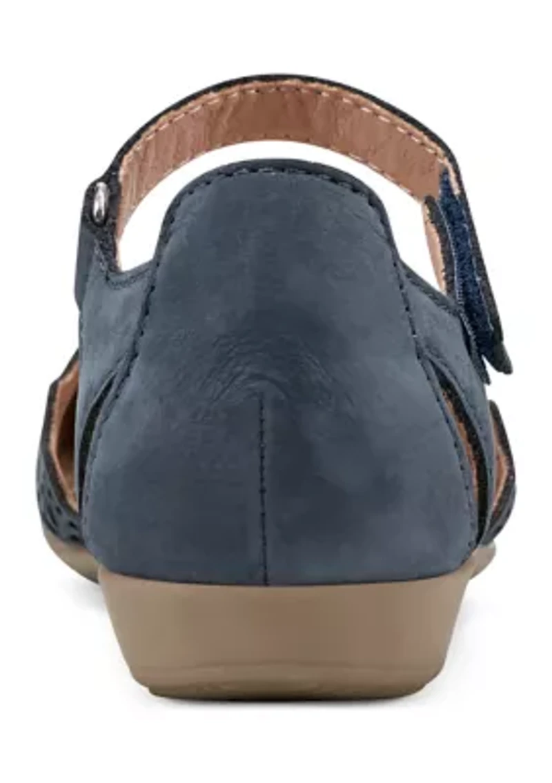 Bronnie Round Toe Adjustable Strap Casual Flats