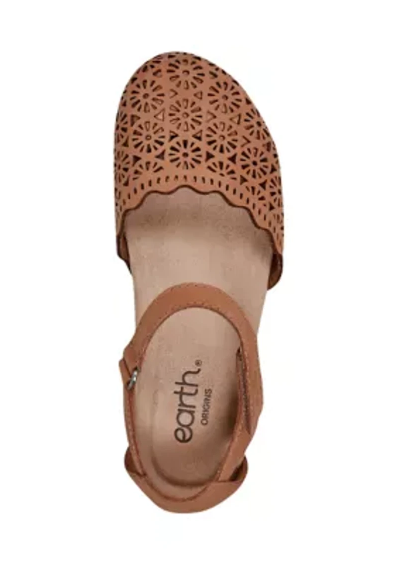 Bronnie Round Toe Adjustable Strap Casual Flats