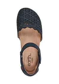 Bronnie Round Toe Adjustable Strap Casual Flats