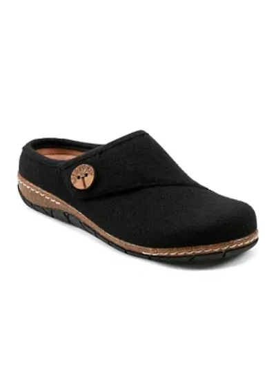 Ezra Round Toe Casual Slip On Flat Clogs
