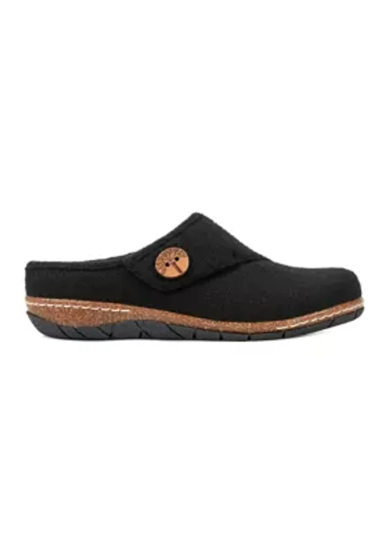 Ezra Round Toe Casual Slip On Flat Clogs