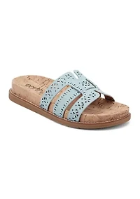 Fairren Slip-On Round Toe Casual Flat Sandals