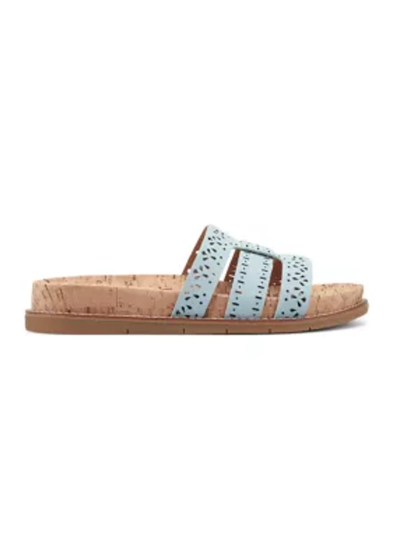 Fairren Slip-On Round Toe Casual Flat Sandals
