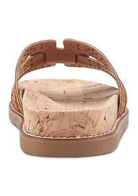 Fairren Slip-On Round Toe Casual Flat Sandals