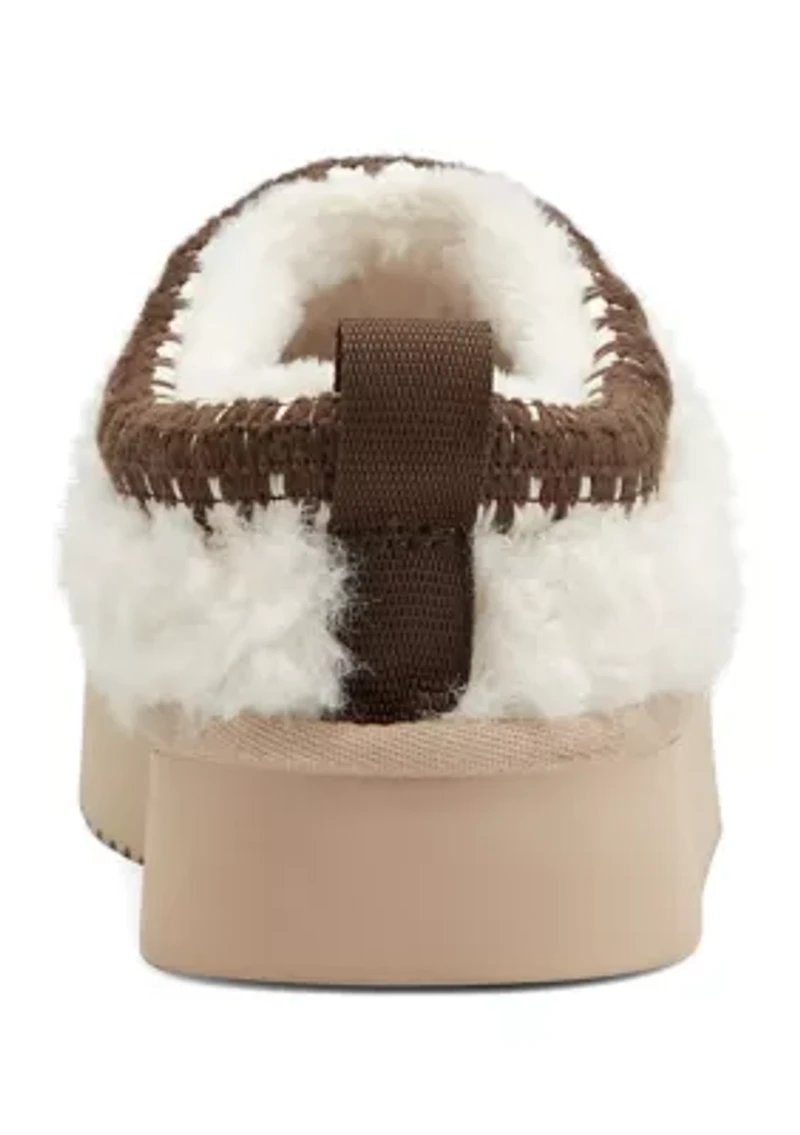 Freyya Round Toe Platform Casual Slip-On Mules