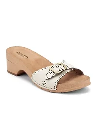 Haisly Round Toe Block Heel Slip-on Sandals