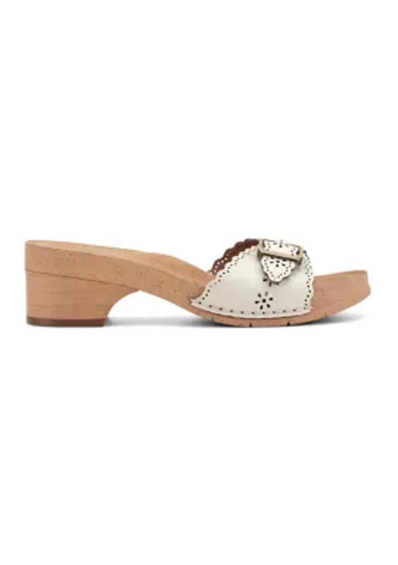 Haisly Round Toe Block Heel Slip-on Sandals