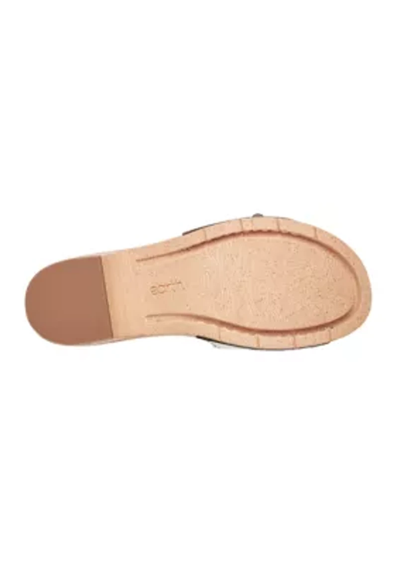 Haisly Round Toe Block Heel Slip-on Sandals