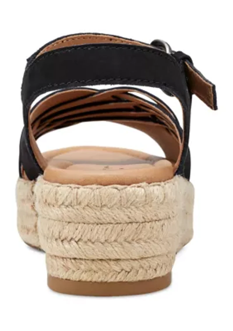 Hilda Open Toe Casual Platform Espadrille Sandals
