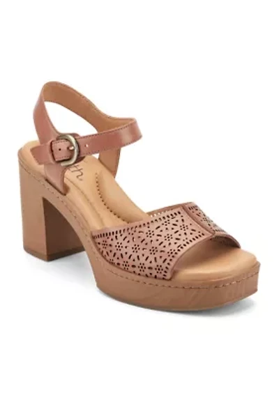 Quinty Block Heel Square Toe Dress Sandals