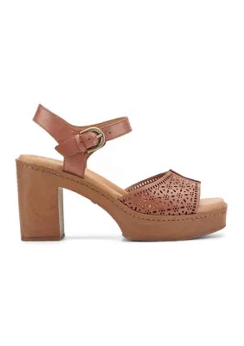 Quinty Block Heel Square Toe Dress Sandals
