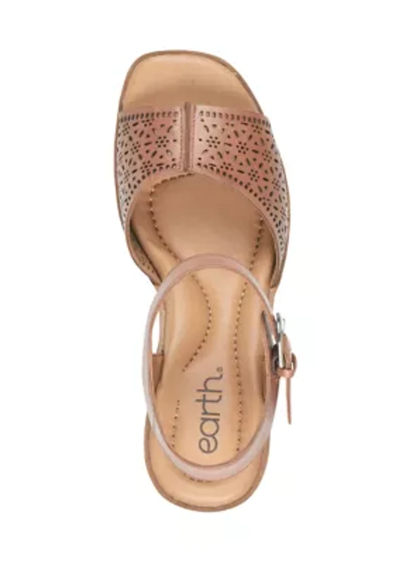Quinty Block Heel Square Toe Dress Sandals