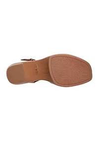 Quinty Block Heel Square Toe Dress Sandals