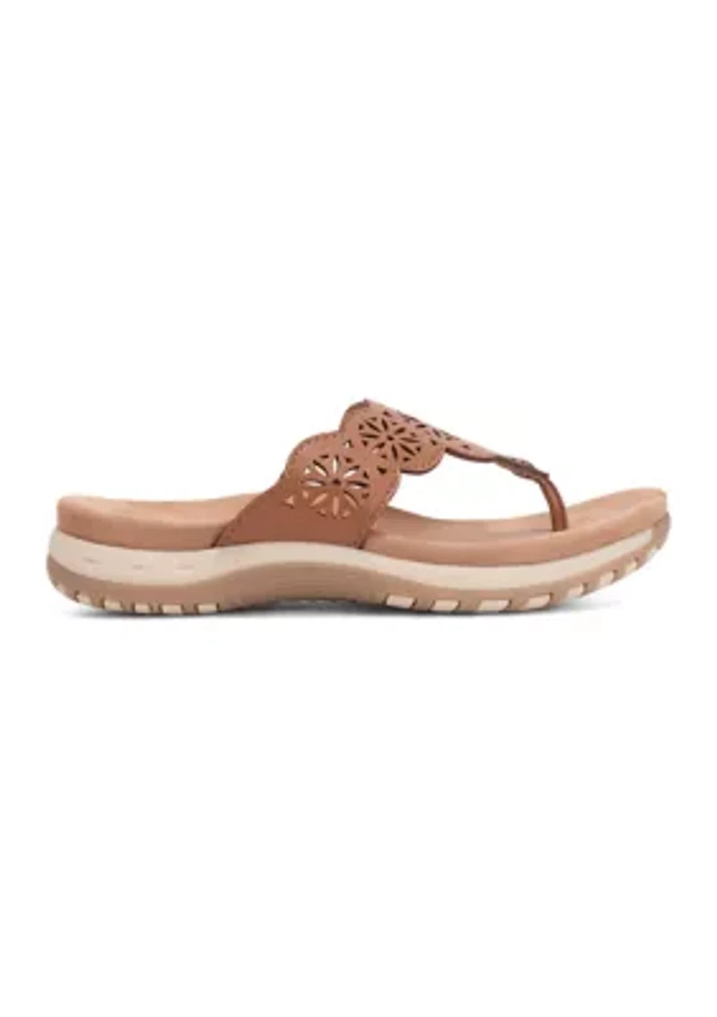 Sadie Round Toe Casual Slip On Thong Sandals