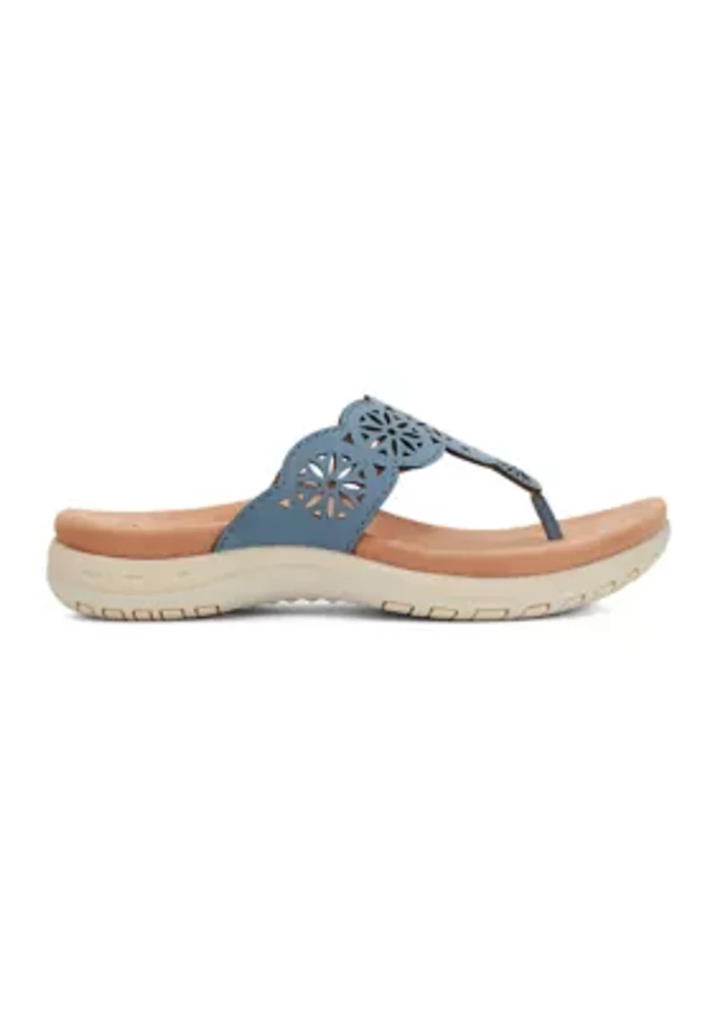 Sadie Round Toe Casual Slip On Thong Sandals