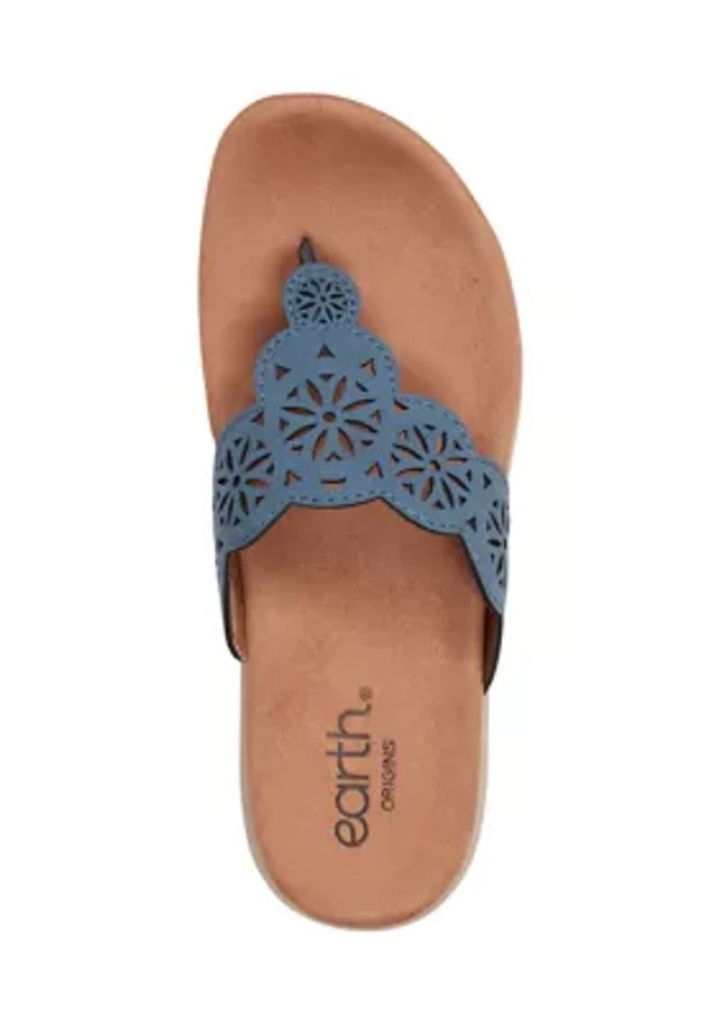 Sadie Round Toe Casual Slip On Thong Sandals