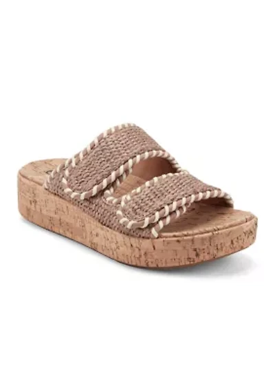 Sprinti Round Toe Slip-on Casual Wedge Sandals