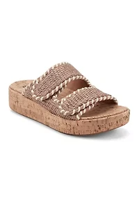 Sprinti Round Toe Slip-on Casual Wedge Sandals