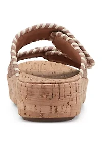 Sprinti Round Toe Slip-on Casual Wedge Sandals