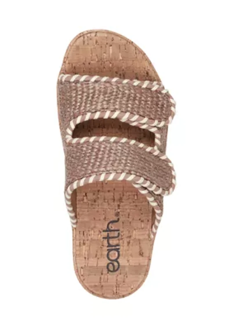 Sprinti Round Toe Slip-on Casual Wedge Sandals