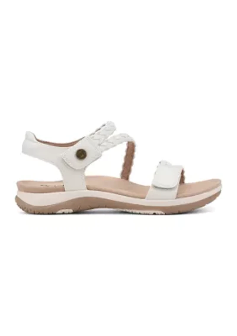 Stellon Round Toe Casual Strappy Flat Sandals