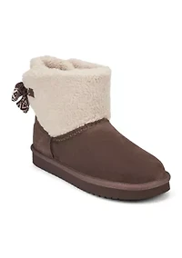 Wing Round Toe Casual Ankle Booties