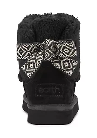 Wing Round Toe Casual Ankle Booties