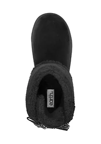 Wing Round Toe Casual Ankle Booties