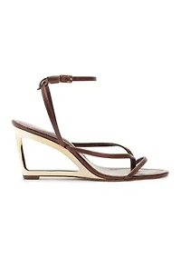 Frankie Geometric Wedge Sandals