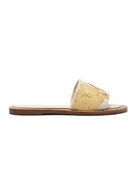 Dana Linen Flat Sandals
