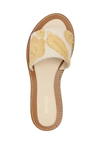 Dana Linen Flat Sandals