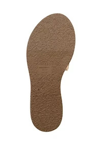 Dana Linen Flat Sandals