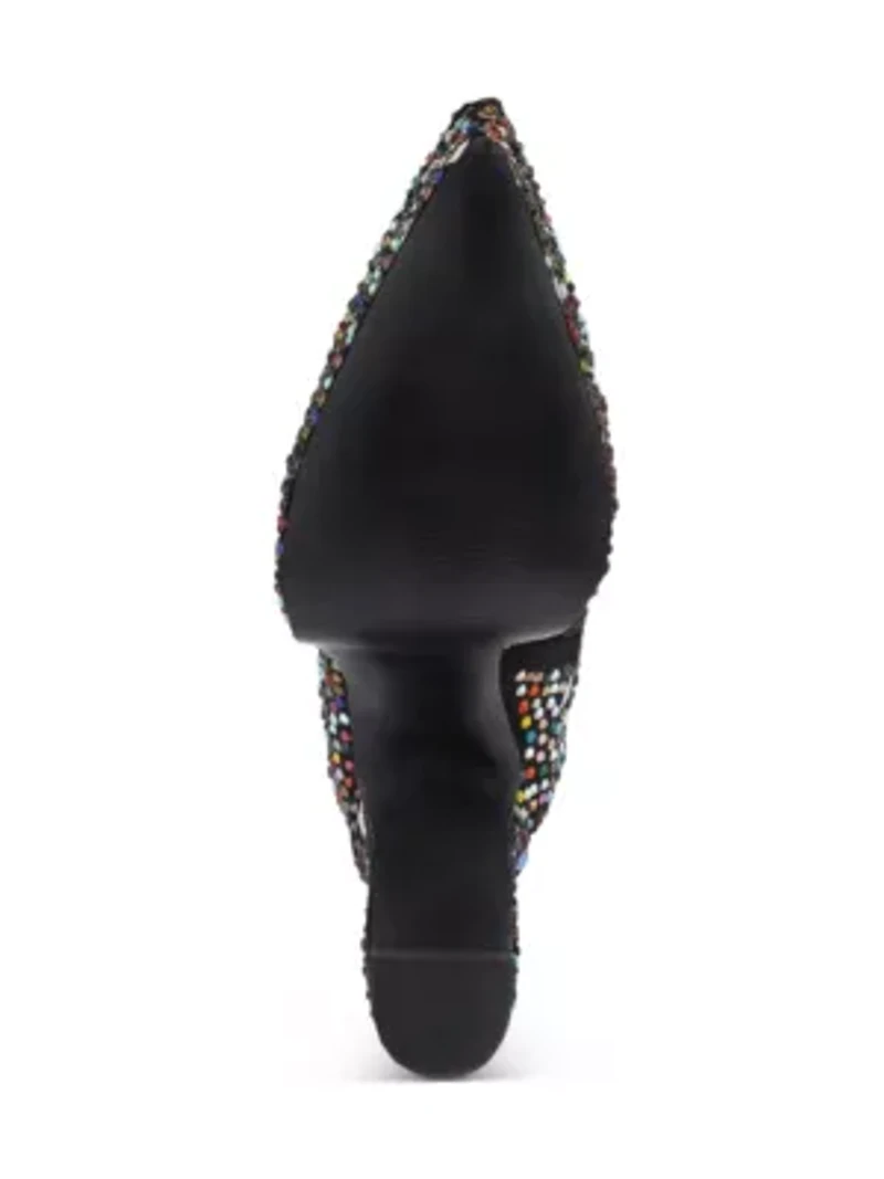 Fancy Mirror Embellished Platform High Heel Boots