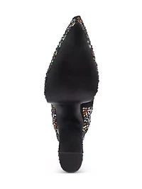 Fancy Mirror Embellished Platform High Heel Boots