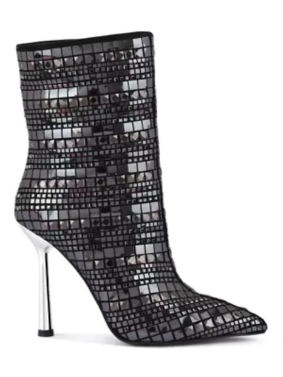 Extravagance Mirror Embellished Stiletto Boots