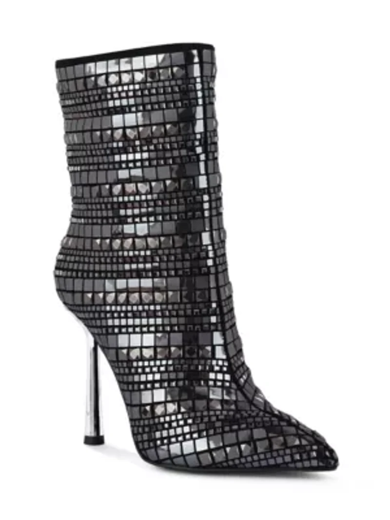 Extravagance Mirror Embellished Stiletto Boots