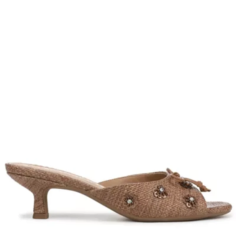 Ollie Fleur Kitten Heel Sandals