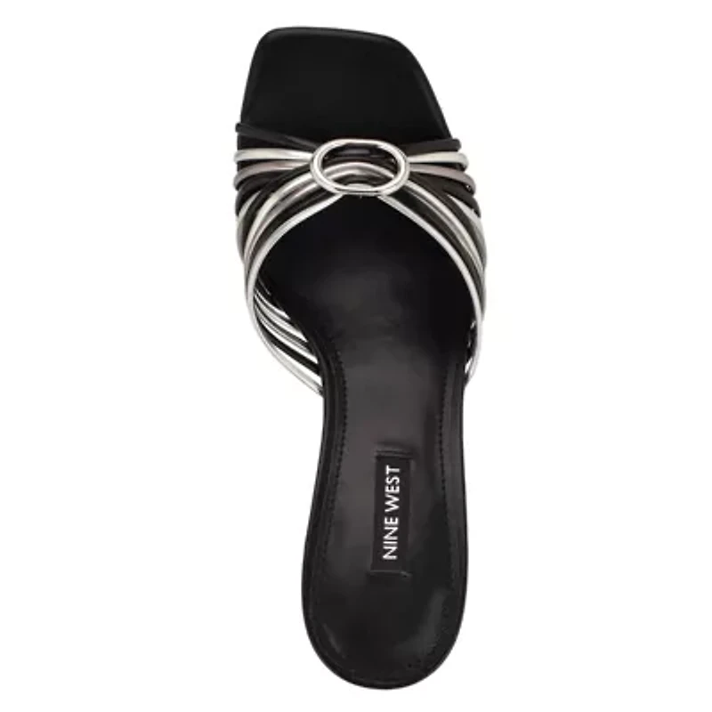 Dumel Sqaure Toe Slip-on Strappy Dress Sandals