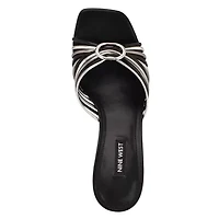 Dumel Sqaure Toe Slip-on Strappy Dress Sandals
