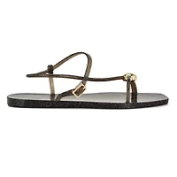 Shells Square Toe Flat Casual Sandals